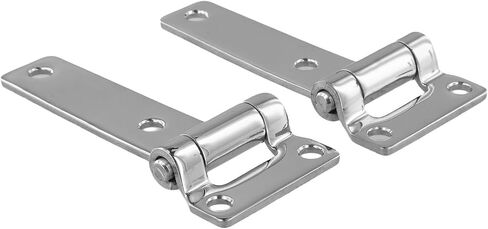 2PCS 135mm T Hinge 304 Steel, Polished Marine Boat Door Hinges Yachts Cabin Hardware, T-Shaped Hinge Silver in Kuwait