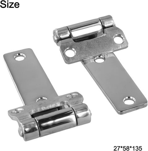 2PCS 135mm T Hinge 304 Steel, Polished Marine Boat Door Hinges Yachts Cabin Hardware, T-Shaped Hinge Silver in Kuwait