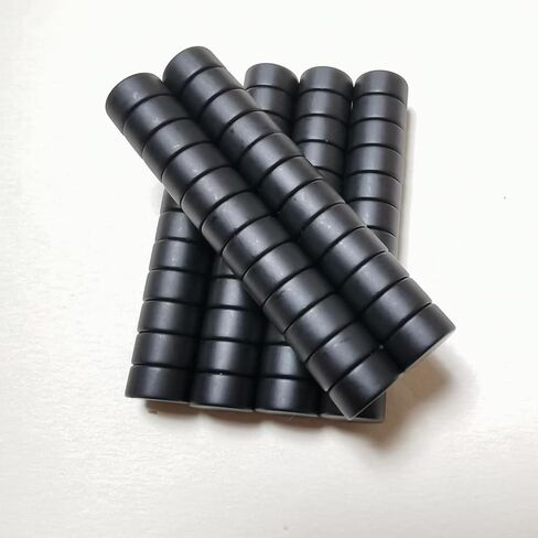 N48 6x3mm إيبوكسي غير موصل لاختبار الملح نيوديميوم مغناطيس محرك أسود Ebike ضاغط مضاد للتآكل درجة حرارة عالية عازلة (50) in Saudi Arabia