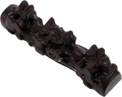Flute Stand Desktop Holder Wooden Carved Wind Instrument Rack with Dual Slots Multifunctional Storage for Home Music Display in Kuwait