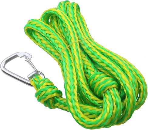 12 Ft Hollow Braided Polypropylene Line Rope with D Ring Lock for Dock Marine Yacht Boat Kayak RV Anchor Multifunctional Nylon Heaving Line Clothesline Green in Kuwait