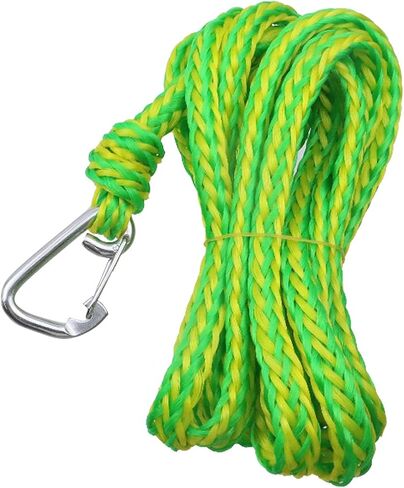 12 Ft Hollow Braided Polypropylene Line Rope with D Ring Lock for Dock Marine Yacht Boat Kayak RV Anchor Multifunctional Nylon Heaving Line Clothesline Green in Kuwait