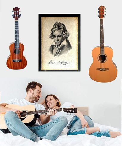 حامل جدار جيتار MUSO، شماعة جيتار، حامل شماعة حائط جيتار على شكل حرف U، حامل خطاف حامل جيتار على الحائط ملحقات جيتار صوتي، جيتار كهربائي، بانجو، باس، القيثارة، أكاسيا: 1 in Kuwait