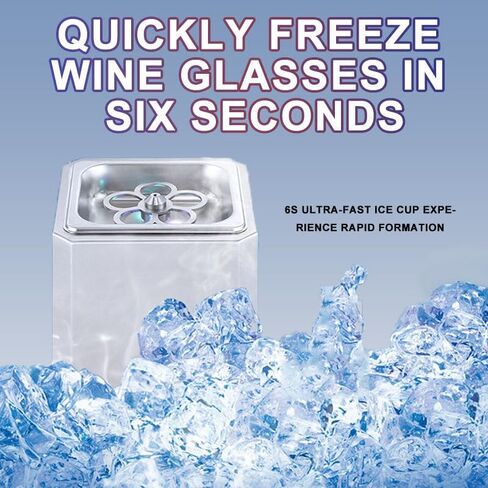 Glass Froster Chiller - Stainless Steel Ice Cup Machine, for Wine, Cocktail, Champagne, Mixed Drinks - Cooling Temperature Up to -45°C, for Restaurant in Kuwait