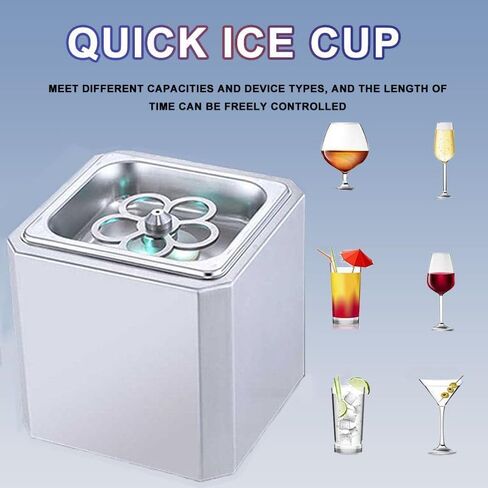 Glass Froster Chiller - Stainless Steel Ice Cup Machine, for Wine, Cocktail, Champagne, Mixed Drinks - Cooling Temperature Up to -45°C, for Restaurant in Kuwait