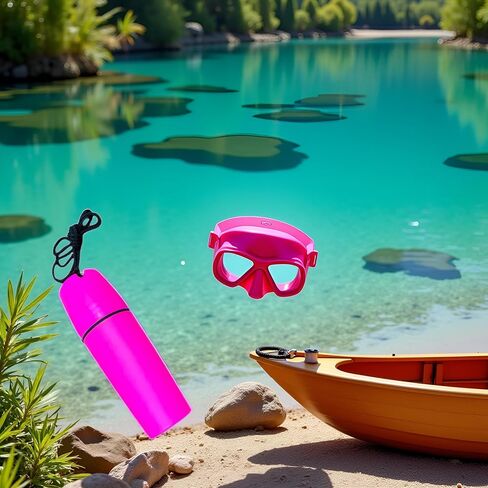 Pink Waterproof Container Bottle Holder with Lanyard - Floating Dry Box for Kayak, Canoe, Boat, Diving, and Snorkeling - Watertight Plastic Case with Hook and O-Ring Seal for Outdoor Activities in Kuwait