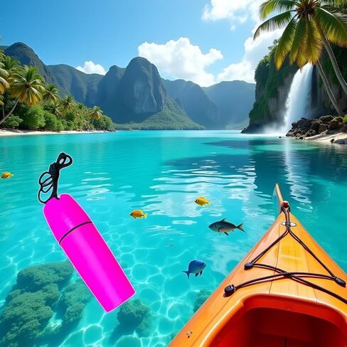 Pink Waterproof Container Bottle Holder with Lanyard - Floating Dry Box for Kayak, Canoe, Boat, Diving, and Snorkeling - Watertight Plastic Case with Hook and O-Ring Seal for Outdoor Activities in Kuwait