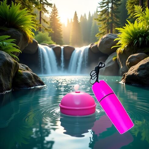 Pink Waterproof Container Bottle Holder with Lanyard - Floating Dry Box for Kayak, Canoe, Boat, Diving, and Snorkeling - Watertight Plastic Case with Hook and O-Ring Seal for Outdoor Activities in Kuwait