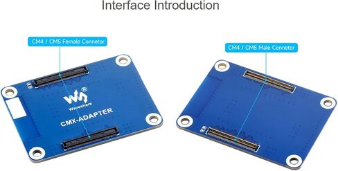 لوحة محول حماية الواجهة CM5 / CM4، متوافقة مع وحدة حساب Raspberry Pi 5/4 Lite/EMMC، حماية مادية للتوصيل والفصل المتكرر لمقبس CM4 / CM5 in Kuwait