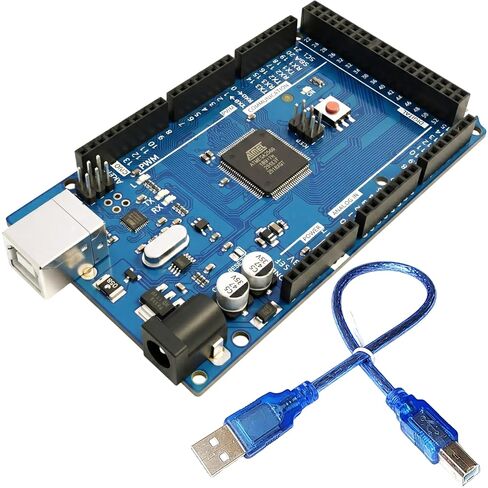 لوحة تطوير MEGA2560 R3 متوافقة مع Arduino Mega 2560 Rev3، ATmega2560 ATmega16U2، كابل USB متضمن، لوحة تحكم دقيقة للمشروعات in Kuwait