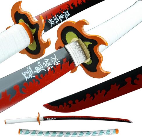 Tanjiro Kamado Sword Replica Demon Slayer Black Nichirin Katana 40.5 Inch Handmade Anime Sword with Scabbard for Collection Display Cosplay and Gift in Saudi Arabia