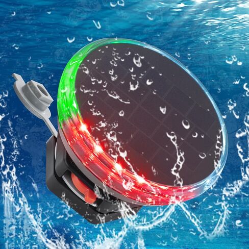 أضواء ملاحة القارب تعمل بالبطارية مع USB C أو شحن بالطاقة الشمسية (أضواء ثلاثية الألوان) in Kuwait