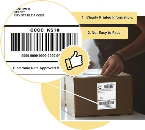 BrightMark - 4" x 6" Direct Thermal Shipping Labels – 220 Labels/Roll – for Postage – Strong Adhesive – Works with Rollo, Zebra, Jiose, MUNBYN, Brother (Not Compatible with Dymo Printers) in Kuwait