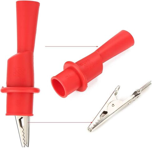 ViaGasaFamido Safety Test Clip, Iron and PVC Insulation, Clamp Holder for Multimeter, CATIII 1000V 10A for Electricians and DIY Users in Kuwait