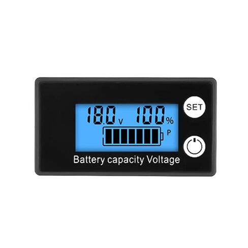 1pc Battery Capacity Indicator 8V-100V Lead Acid Lithium LiFePO4 Car Motorcycle Voltmeter Voltage Gauge 12V 24V 48V 72V 6133A(Blue Screen) in Saudi Arabia