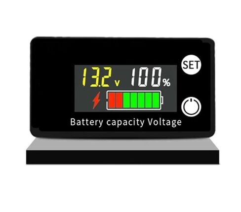 1pc Battery Capacity Indicator 8V-100V Lead Acid Lithium LiFePO4 Car Motorcycle Voltmeter Voltage Gauge 12V 24V 48V 72V 6133A(Blue Screen) in Saudi Arabia