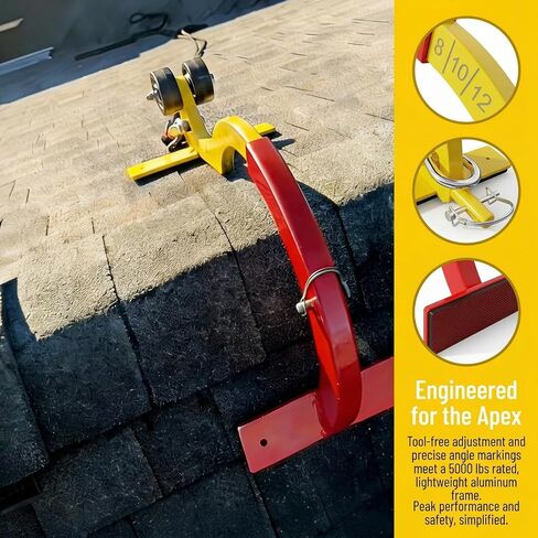 Roof Anchor, Roof Hook, Safety Anchor, 5000 lb, 6/12-12/12 Pitch, OSHA Compliant, No-Drill, FMU & LMD, Fall Protection for Roofers & Construction in Saudi Arabia