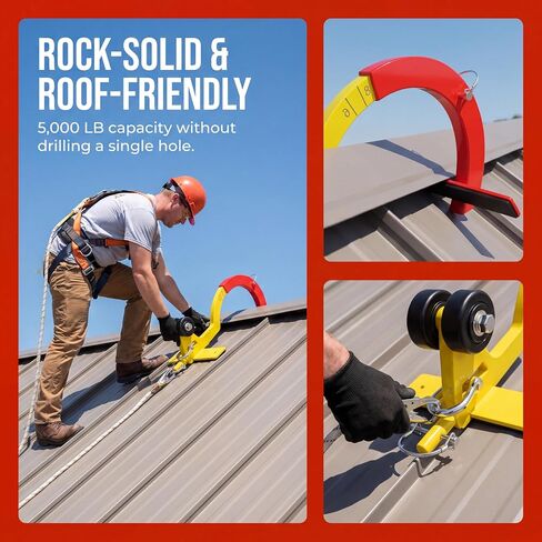 Roof Anchor, Roof Hook, Safety Anchor, 5000 lb, 6/12-12/12 Pitch, OSHA Compliant, No-Drill, FMU & LMD, Fall Protection for Roofers & Construction in Saudi Arabia