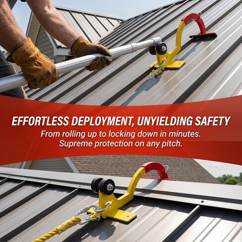 Roof Anchor, Roof Hook, Safety Anchor, 5000 lb, 6/12-12/12 Pitch, OSHA Compliant, No-Drill, FMU & LMD, Fall Protection for Roofers & Construction in Saudi Arabia