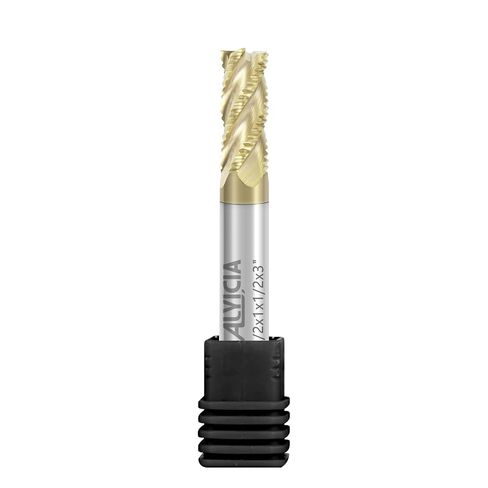 3/8" Roughing End Mill 4 Flute Tungsten Carbide Milling Cutter Bits | ZrN Coating, for Alloy Steels, Hardened Steels in Kuwait