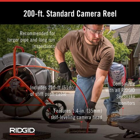 RIDGID 63603 200' Standard SeeSnake Self Leveling TruSense Sewer Camera Reel, Sewer Inspection in Kuwait