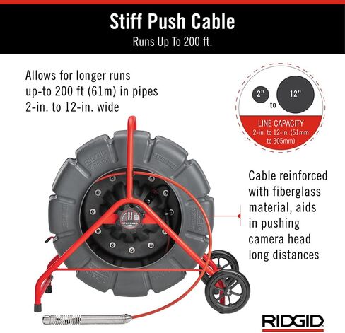RIDGID 63603 200' Standard SeeSnake Self Leveling TruSense Sewer Camera Reel, Sewer Inspection in Kuwait