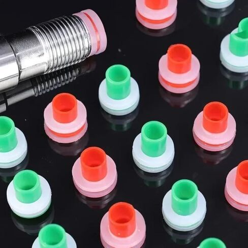 10-60PCS Leak-Proof Faucet PPR Pipe Plugs Sealing Gaskets Kit With Silicone Washers, Teflon Tape, Triangle Valve Seals For Plumbing Leak Prevention, Drip Resistance, Pipe Repair(Green,40pcs) in Kuwait