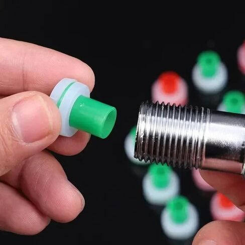 10-60PCS Leak-Proof Faucet PPR Pipe Plugs Sealing Gaskets Kit With Silicone Washers, Teflon Tape, Triangle Valve Seals For Plumbing Leak Prevention, Drip Resistance, Pipe Repair(Green,40pcs) in Kuwait