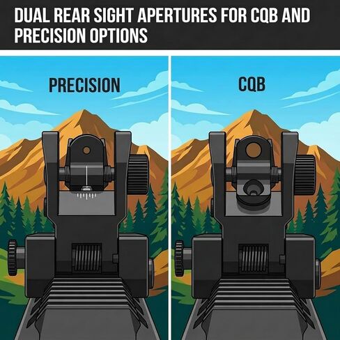 GOTICAL Aluminum QD Weaver Picatinny Front and Rear Combo Set Flip Up Backup Flattop A1 A2 Post Back Up Iron Sight Mount Heavy Duty Sight in Kuwait