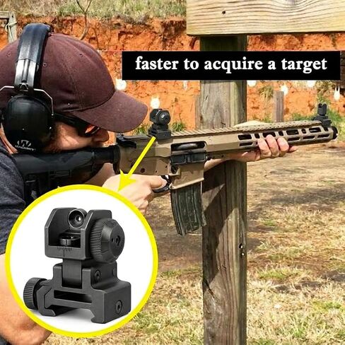 GOTICAL Aluminum QD Weaver Picatinny Front and Rear Combo Set Flip Up Backup Flattop A1 A2 Post Back Up Iron Sight Mount Heavy Duty Sight in Kuwait