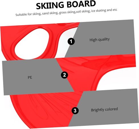 HANABASS Boys and Girls Grass Sliding Board Snowboard Plate for Outdoor Play Bum Slider Seat Sleigh for Boys and Girls Random Color in Kuwait