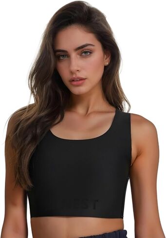 Medium Compression Chest Binder for Women,Moisture-Wicking Binder Bra,Comfort Binder Trans,Daily Light Sports and Exercise in Kuwait