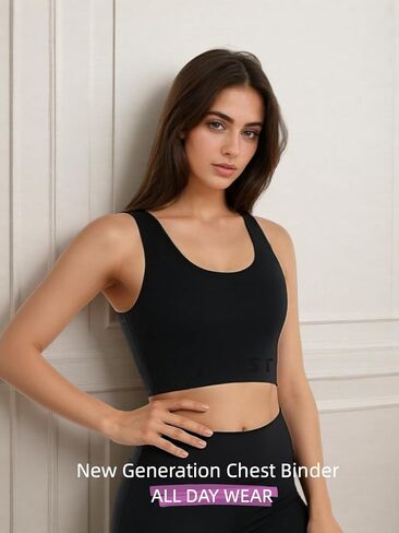 Medium Compression Chest Binder for Women,Moisture-Wicking Binder Bra,Comfort Binder Trans,Daily Light Sports and Exercise in Kuwait