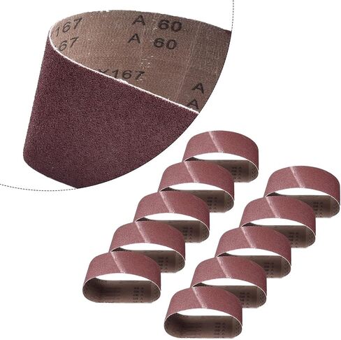 60 Grit Sanding Belts for Wood Metal Plastic Fiberglass Leather, Aluminum Oxide Abrasive Belt for Portable Belt Sander 100x560mm in Kuwait