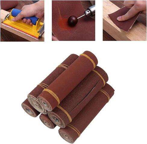 Belt Sander Sanding Belts 3 Roll 1M 80-600 Grit Sandpaper Abrasive Bands For Woodworking Tools(120 Grit) in Kuwait