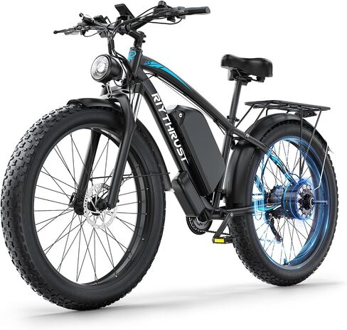 Electric Bike for Adults 2000W Peak 24" Fat Tire All-Terrain E-Bike, 37MPH 70+ Miles Long Range Ebike, 52V 19.2 AH Battery Tested to UL 2849 Electric Bicycle for Mountain Commuter Offroad in Kuwait