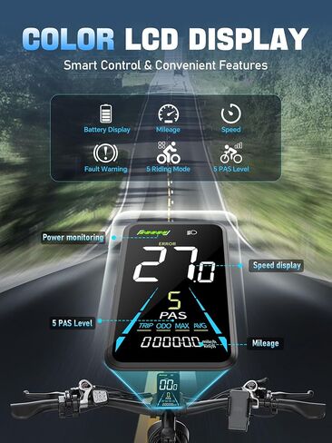 Electric Bike for Adults 2000W Peak 24" Fat Tire All-Terrain E-Bike, 37MPH 70+ Miles Long Range Ebike, 52V 19.2 AH Battery Tested to UL 2849 Electric Bicycle for Mountain Commuter Offroad in Kuwait