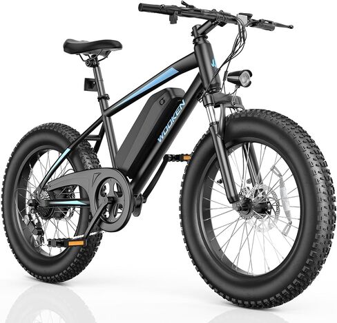 Wooken Electric Bike for Adults, 20"x4.0" Fat Tire Electric Bike, 500W Motor Ebike, 48V 499WH Removable Battery, Up to 45 Miles Electric Bicycle, SGS Certified to UL 2849 in Kuwait
