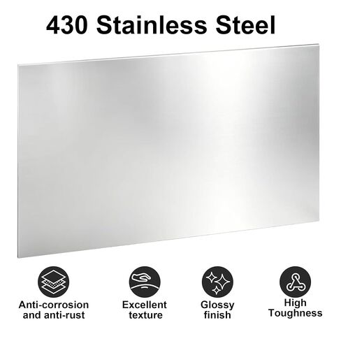 430 Stainless Steel Sheet DOYOXIGO 0.018" Thick x 6" x 12" Precision Metal Sheet for DIY Crafts Automotive Furniture Home Improvement & Industrial Fabrication in Kuwait