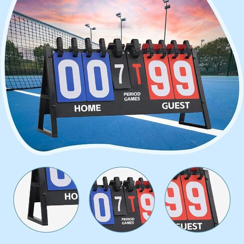 Flip Scoreboard, Table Top Scoreboard Multipurpose Portable Score Keeper for in Kuwait