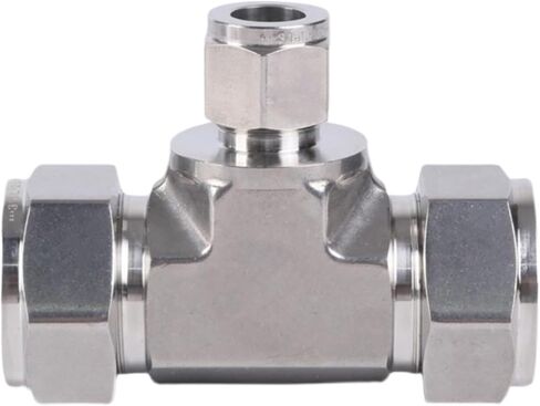 Tee 3 Ways Reducer 1/16"-1" 3-25mm Tube OD Compression Union SUS316L Stainless Coupler Pipe Fitting(OD 32xID 26mm) in Kuwait