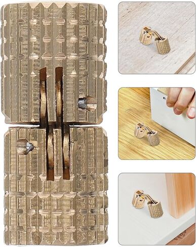 Copper Concealed Barrel Hinges 8mm Concealed Invisible Furniture Hinges for DIY Wooden Doors Jewelry Boxes Cabinet Hardware in Saudi Arabia