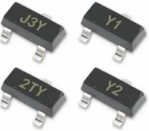S8050 S8550 SS8050 SS8550 J3Y 2TY Y1 Y2 SOT23-3 SMD الترانزستورات 100 قطعة (SS8550) in Kuwait