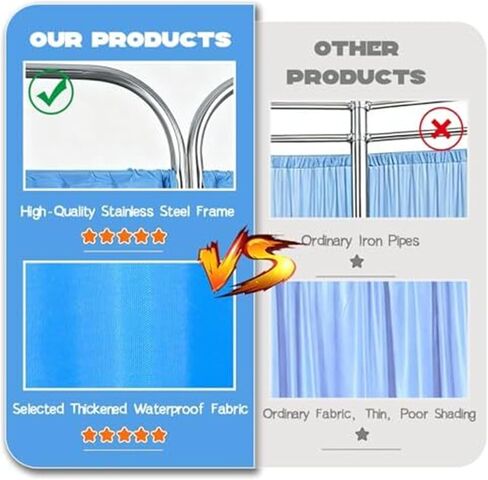 Portable Medical Privacy Screen with Wheels - Foldable Room Divider Waterproof Partition for Hospitals Clinics Bedrooms Salons(6 Panel) in Saudi Arabia