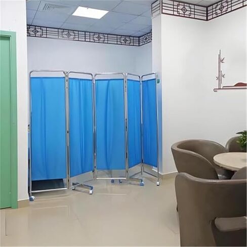 Portable Medical Privacy Screen with Wheels - Foldable Room Divider Waterproof Partition for Hospitals Clinics Bedrooms Salons(6 Panel) in Saudi Arabia