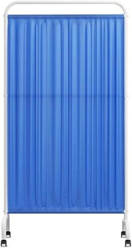6FT Medical Privacy Screen with Lockable Casters, Foldable Room Divider for Hospitals Clinics Salons - Steel Frame Partition for Bedrooms & Home Offices(2 Light Blue partitions) in Saudi Arabia