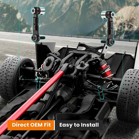 روابط شريط التأثير القابل للتعديل لترقيات Arrma 6S-روابط شريط مضاد للألومنيوم الخلفية الأمامية لـ 1/7 Mojave Fireteam 1/8 Kraton Outcast Outcast على الطرق الوعرة in Kuwait
