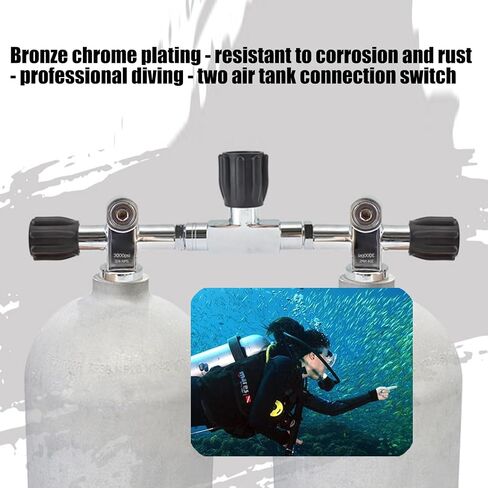 Deeply Water Diving Double Cylinder Valves Replacement Corrosion-Proof Manifold DIN Technical Gear Enduring Deeply Water Diving Double Cylinder Valves in Kuwait