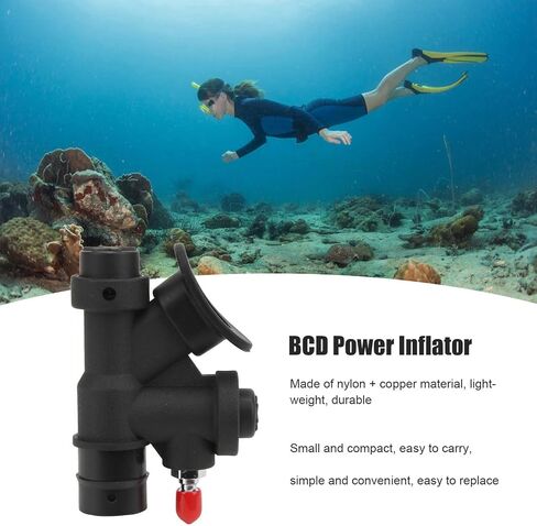 Universal 45 Degree K Shaped BCD Power Inflator, Nylon Copper Oral Inflator with Relief Valve for 1 Inch Hose in Kuwait