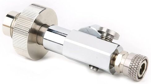 Connection Valve, Universal Adapter, Steel High Pressure Gas Fitting Diving Cylinder Inflation Converter Large to Small Bottle Tool for Diver Underwater Enthusiast Gas in Kuwait